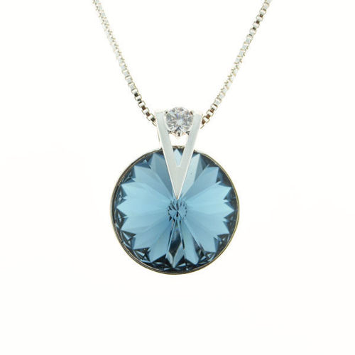 Picture of Crystal Round Shape Necklace. Montana (207) Color