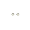 Picture of Crystal Earrings Square Pierced Sterling Silver Post Crystal (001) Color