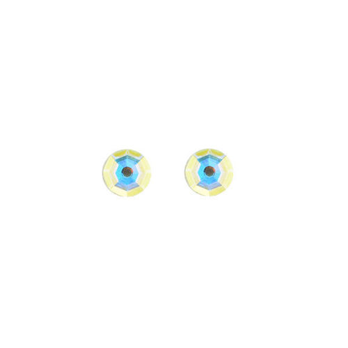 Picture of Crystal Octagonal Earrings Pierced Sterling Silver Post Aurore Boreale (001AB)color