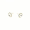 Picture of Crystal Round shape Earrings Pierced Sterling Silver Post Crystal (001) Color